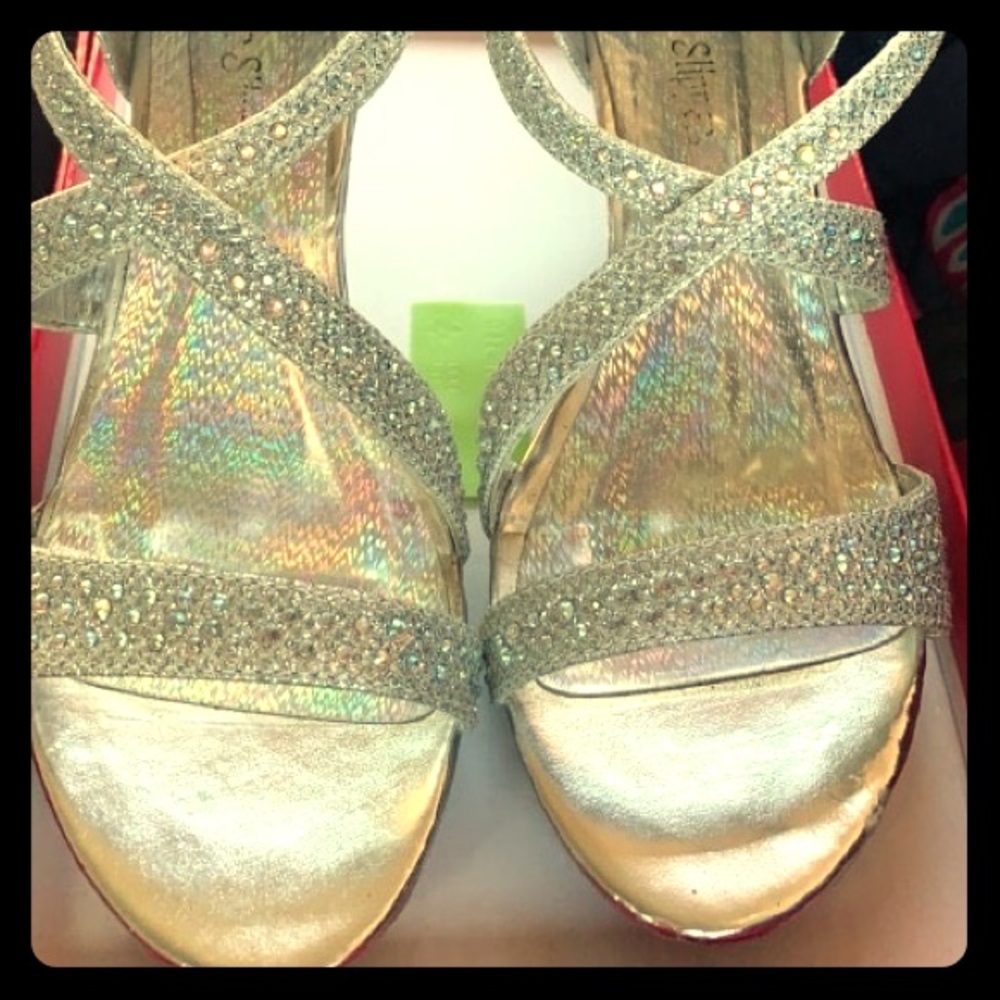 Silver slippers - worn once for prom